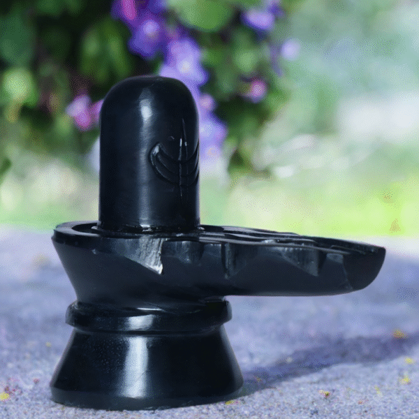 Pure Black Marble Shivling Vinayak Murti
