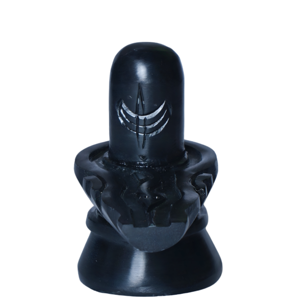 Pure Black Marble Shivling