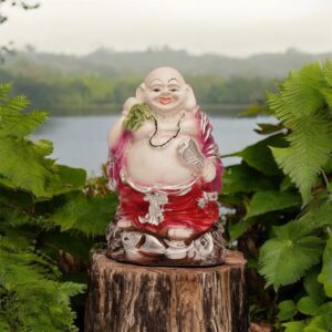 Laughing Buddha White Vinayak Murti