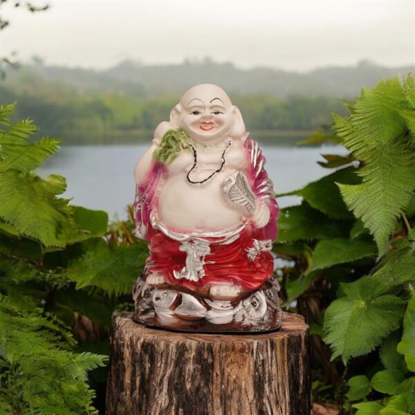 Laughing Buddha White Vinayak Murti